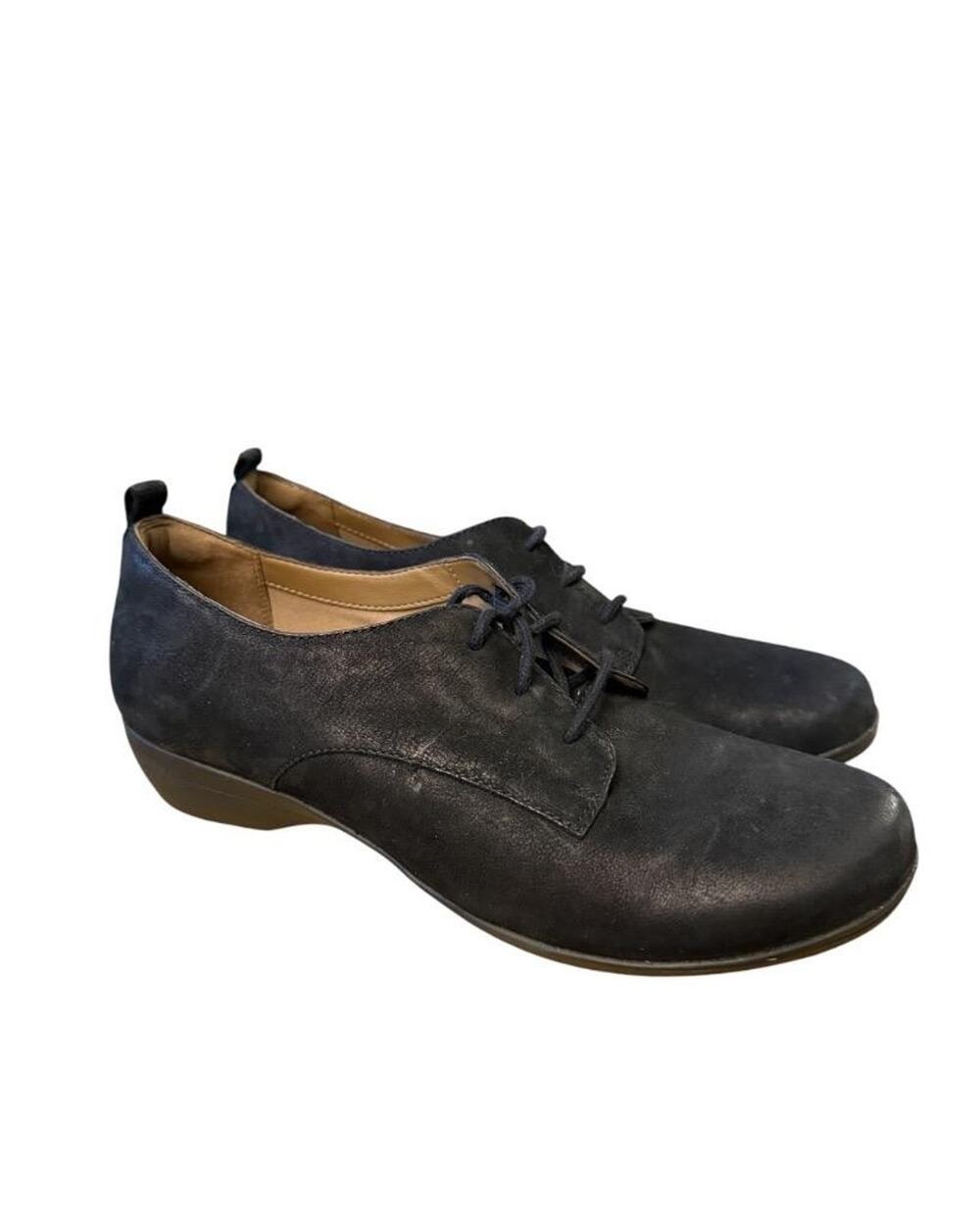 Dansko Finola Oxford Black Leather Women size 39 US 9